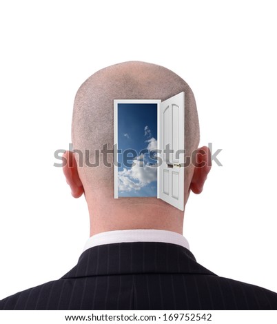 Head with  open doorway to reveal inside