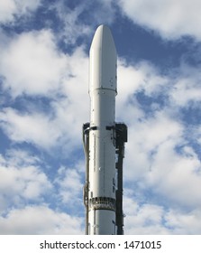 Head of a rocket during the day