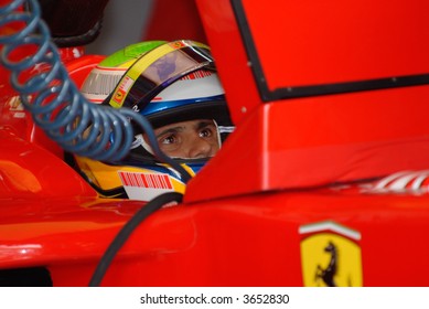 Head Shot Of Felipe Massa At Sepang F1 Malaysia 2007 Grand Prix