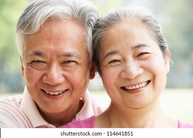 Head And Shoulders Portrait Of A Senior Chinese Couple