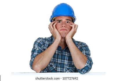 Head And Shoulders Of A Young Construction Worker