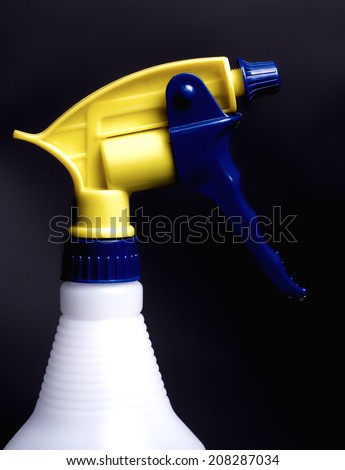 Similar – White Spray Bottle Nozzle on Black Background