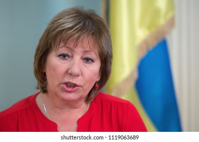 Head of Supreme court of Ukraine Valentyna Danishevska during a briefing in Kiev, Ukraine. June 11, 2018.