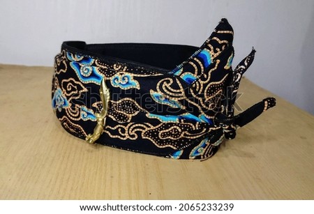 A headband with a typical Sundanese batik pattern from West Java, Indonesia