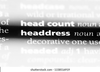 headdress word in a dictionary. headdress concept. - Shutterstock ID 1158516919