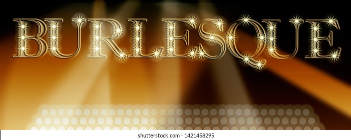 Header for social, burlesque writing with lights