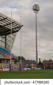 Headingley Carnegie Stadium. Leeds.UK: September 2016. Floodlights At Headingley Carnegie Stadium That Illuminate The Home Games For The Rugby League Team Leeds Rhinos From Superleague