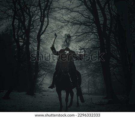 The Headless Horseman in Sleepy Hollow Imagine de stoc © 