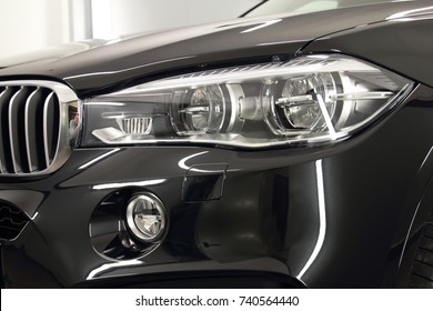Headlight black car