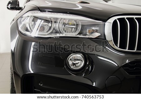 Headlight black car