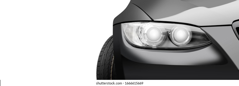 Headlight car isolated on a white background.