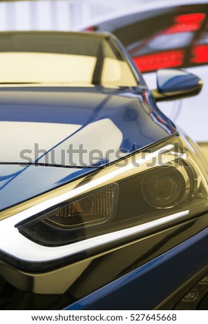 Headlight lamp front of car