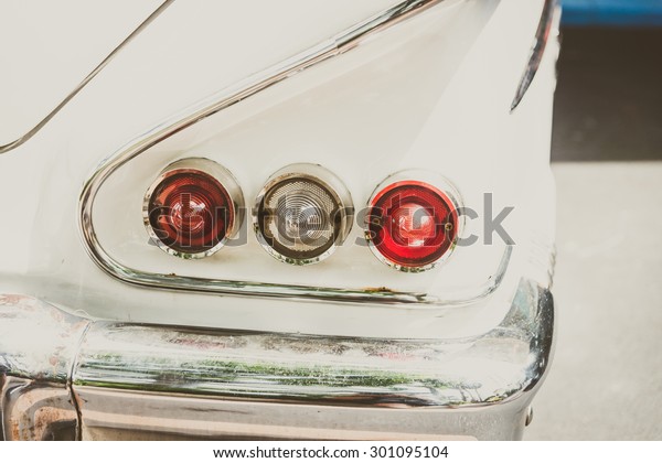 Headlight lamp \
vintage car - vintage filter\
effect
