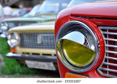 Headlight of the old car