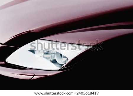 headlight of sportcar at light-shade (subject is global altered PS)