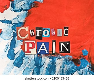 Headline Chronic Pain On Abstract Colorful Background