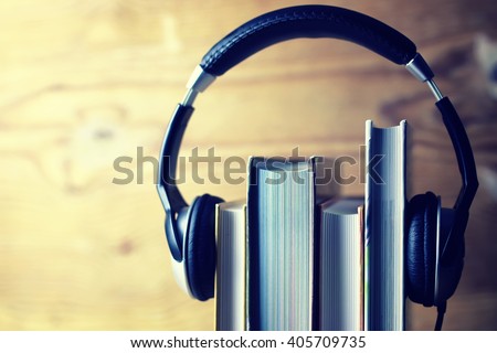 headphones Audiobook concept