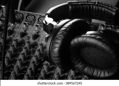 Headphones On Soundboard