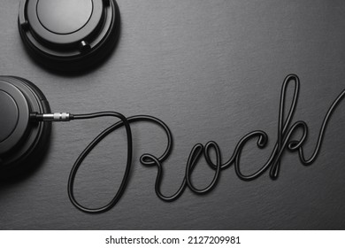 Headphones Rock Word Shaped Wire On Stock Photo 2127209981 | Shutterstock