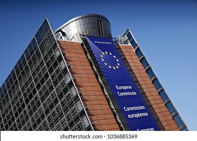 The Headquarters Of The European Commission In Brussels, Belgium On February 7, 2018.