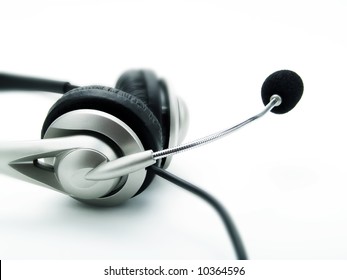 Headset on a white background