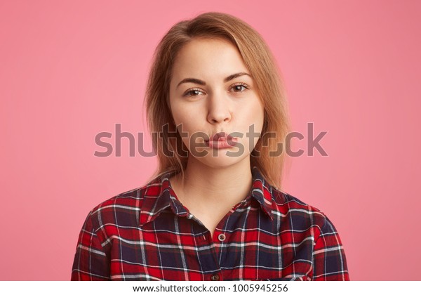 Headshot Abused Female Short Hair Curves Stock Photo Edit Now