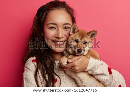 Similar – Image, Stock Photo walk Pet Dog 1 Animal Jump