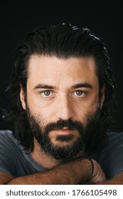 Headshot Of Forty Old Years Old Bearded Man