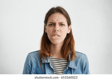 787 Bite Lower Lip Images, Stock Photos & Vectors | Shutterstock