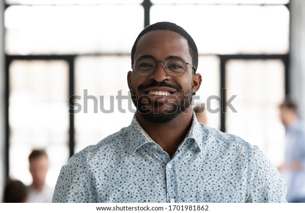 Headshot Portrait Smiling African American Male Stock Photo 1701981862 ...