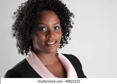 Headshot of smiling african-american business woman