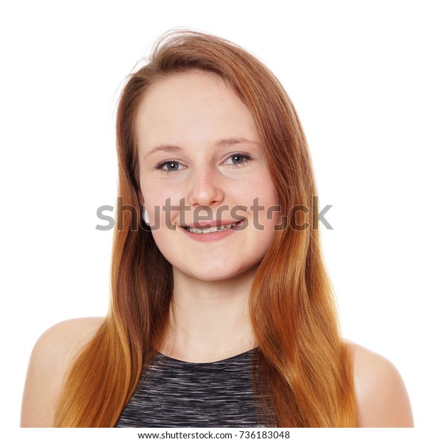 Headshot Young Woman Strawberry Blonde Hair Stock Photo Edit Now