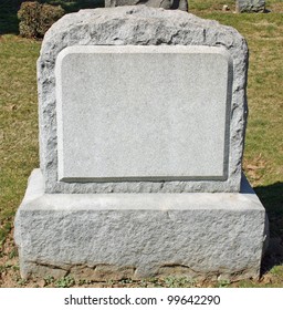 A headstone in a cemetery in New Jersey