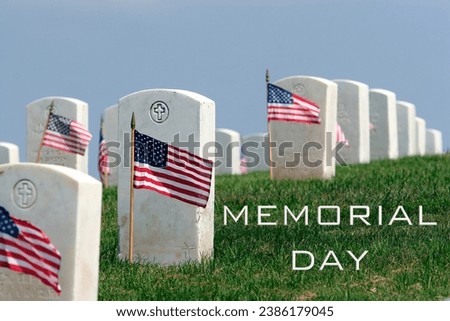 Headstones on Memorial day at Fort Rosecrans National Cemetary Stock photo © 