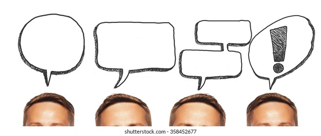 Head-thinking man. Concept the idea and thought. Communication.