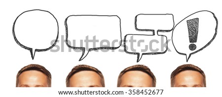 Head-thinking man. Concept the idea and thought. Communication.