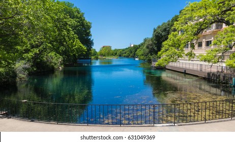 Headwaters Of The Spring Fed San Marcos River