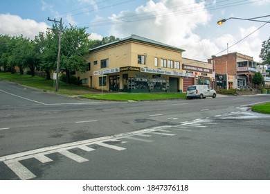 Healesville, Australia - February 19 – 19th Century Commercial Timber Buildings On The Main Street In Healesville, Shire Of Yarra Ranges, Victoria