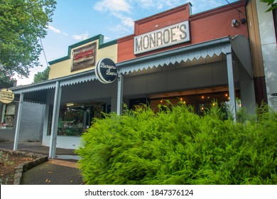 Healesville, Australia - February 19 – 19th Century Commercial Timber Buildings On The Main Street In Healesville, Shire Of Yarra Ranges, Victoria