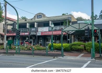 Healesville, Australia - February 19 – 19th Century Commercial Timber Buildings On The Main Street In Healesville, Shire Of Yarra Ranges, Victoria