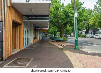 Healesville, Australia - February 19 – 19th Century Commercial Timber Buildings On The Main Street In Healesville, Shire Of Yarra Ranges, Victoria