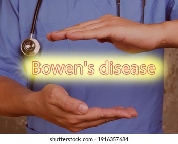 Health care concept about Bowen's disease with phrase on the piece of paper.