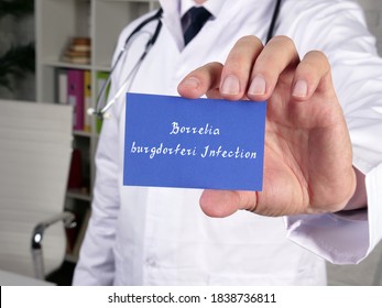 Health care concept meaning Borrelia burgdorferi Infection with phrase on the sheet.