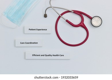 Health Care Quality Improvement Concept Placing The Patient Experience And Care Coordination Central To Making Public Health Care More Efficient With Better Quality Outcomes On White Background