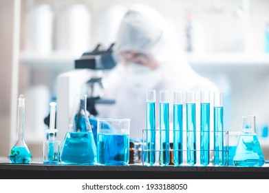 Health Care Researchers Working In Life Science Laboratory, Medical Science Technology Research Work For Test A Vaccine, Coronavirus Covid-19 Vaccine Protection Cure Treatment