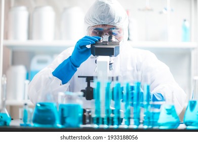 Health Care Researchers Working In Life Science Laboratory, Medical Science Technology Research Work For Test A Vaccine, Coronavirus Covid-19 Vaccine Protection Cure Treatment