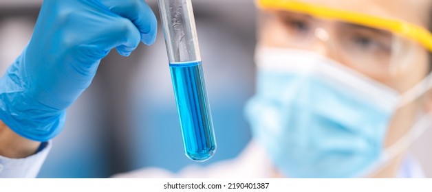 Health Care Researchers Working In Life Science Laboratory, Medical Science Technology Research Work For Test A Vaccine, Coronavirus Covid-19 Vaccine Protection Cure Treatment