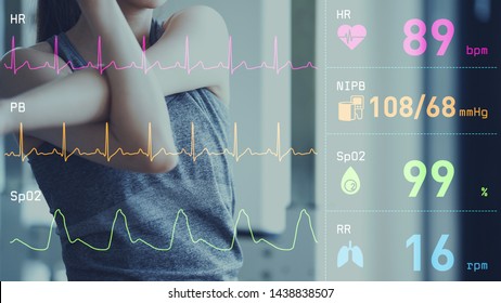 Health Care Technology Concept. Vital Sign Sensing.