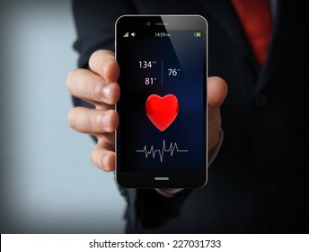 health concept: health app on touchscreen smartphone - Powered by Shutterstock