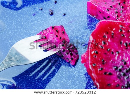 Similar – Image, Stock Photo Red fruit ice cream on a stick